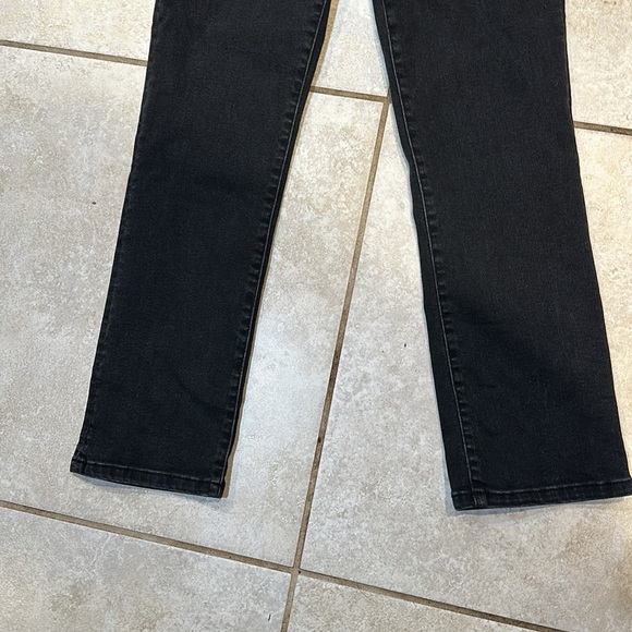 Good American Good Legs Straight Jeans 2 Washed Black - Picture 5 of 7